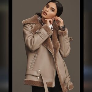 Avec Les Filles Faux Leather Jacket